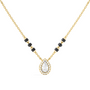 Pear Halo Diamond Mangalsutra Necklace Pear Halo Diamond Mangalsutra Necklace
