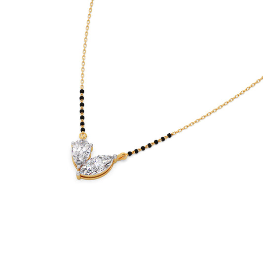Marquise & Pear Diamond Mangalsutra Necklace Marquise & Pear Diamond Mangalsutra Necklace - Yellow