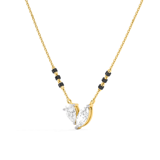 Marquise & Pear Diamond Mangalsutra Necklace Marquise & Pear Diamond Mangalsutra Necklace