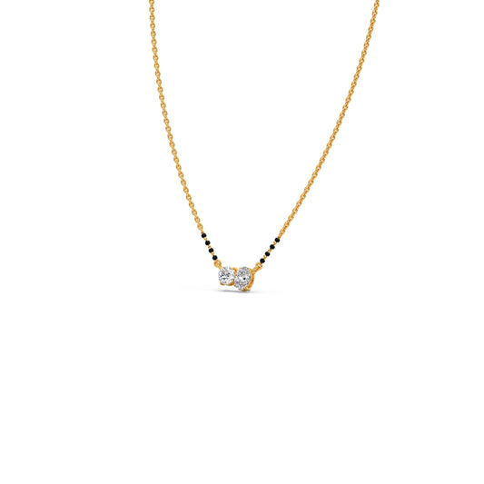Oval & Round Diamond Mangalsutra Necklace Oval & Round Diamond Mangalsutra Necklace