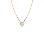 Swirl Halo Diamond Mangalsutra Necklace Swirl Halo Diamond Mangalsutra Necklace