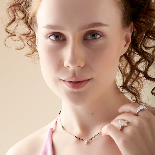 Pear-Cut Diamond Solitaire Mangalsutra Pear-Cut Diamond Solitaire Mangalsutra