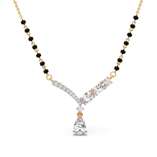 Pear Drop Multi-Cut Diamond Mangalsutra Pear Drop Multi-Cut Diamond Mangalsutra - Yellow