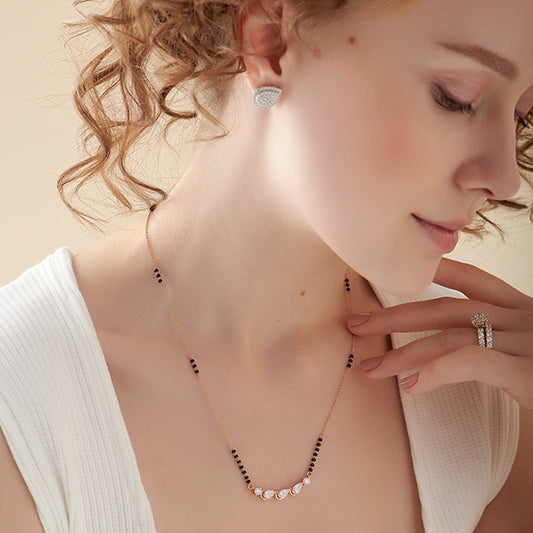 Triple Pear Diamond Mangalsutra Triple Pear Diamond Mangalsutra - MQ