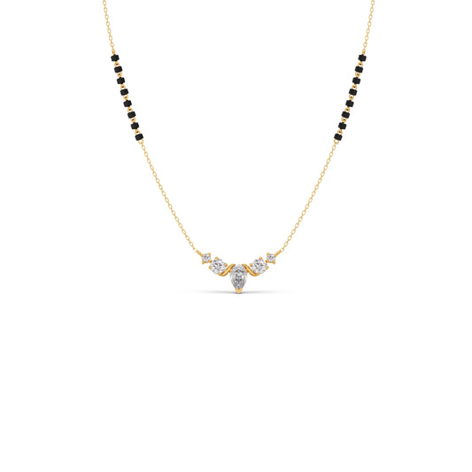 card-product Floral Pear and Round Diamond Tanmaniya