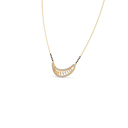 Clustered Dew Round Diamond Mangalsutra Clustered Dew Round Diamond Mangalsutra