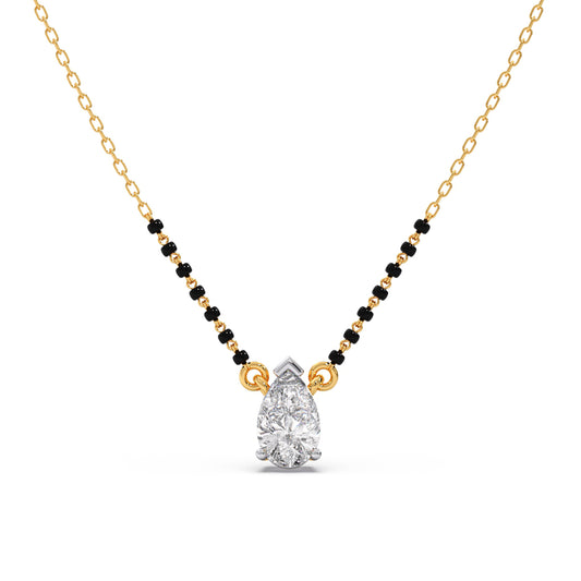 Pear-Cut Diamond Solitaire Mangalsutra Pear-Cut Diamond Solitaire Mangalsutra - Yellow