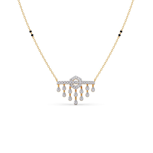 Modern Round Diamond Mangalsutra Modern Round Diamond Mangalsutra - Yellow