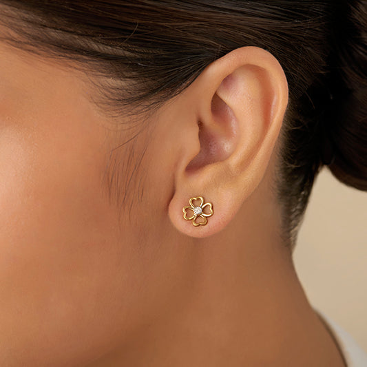 Floral Diamond Stud Earrings Floral Diamond Stud Earrings