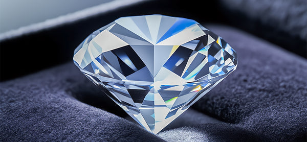 Diamond on a dark fabric background