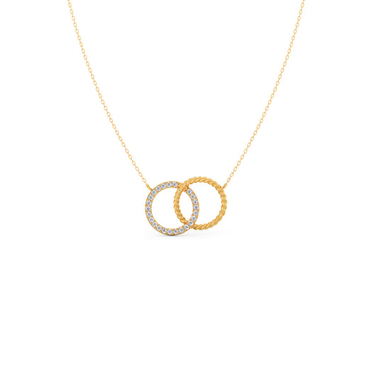 Eternal Duo Circle Diamond Pendant Eternal Duo Circle Diamond Pendant - Yellow