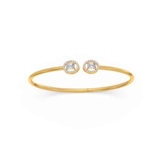 Halo Emerald Open Cuff Bracelet Halo Emerald Open Cuff Bracelet