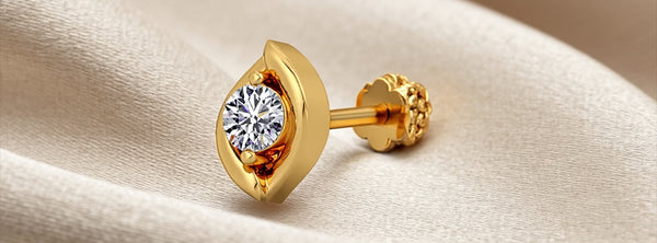 Teardrop or Drop-Shaped Nose Pin