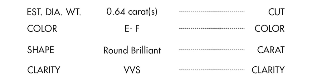 Diamond grading report with specifications including carat weight, color, shape, and clarity.