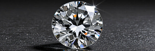 Round diamond on a black background