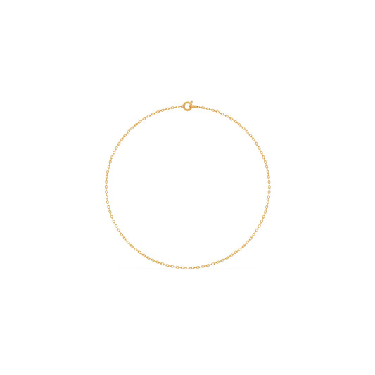 Paper Clip Gold Chain Anklet - Yellow