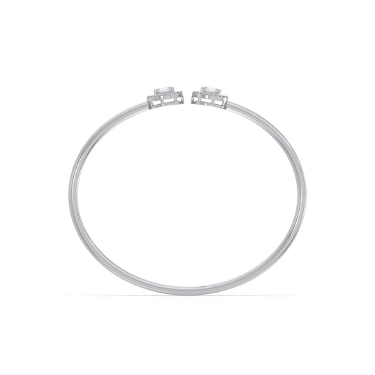Emerald Cut Diamond Open Bracelet