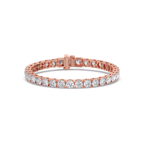 10.92 ct Luminous Round Diamond Tennis Bracelets