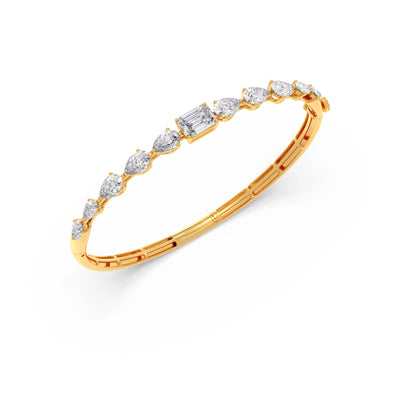 Pear & Emerald Cut Diamond Bracelet