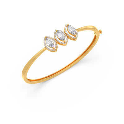 Marquise Cluster Halo Diamond Bracelet