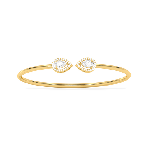 Pear Cut Diamond Cuff Bracelet
