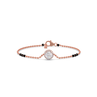 Solitaire Accent Diamond Mangalsutra Bracelet
