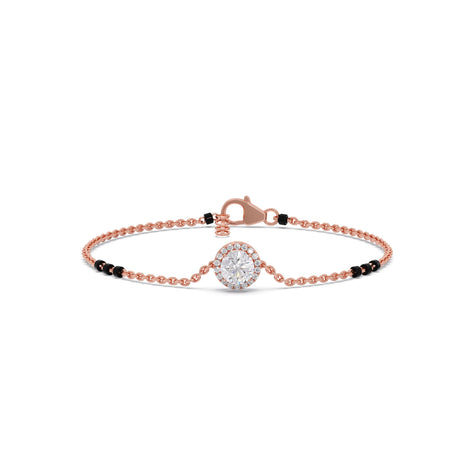 Solitaire Accent Diamond Mangalsutra Bracelet