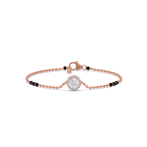 Solitaire Accent Diamond Mangalsutra Bracelet