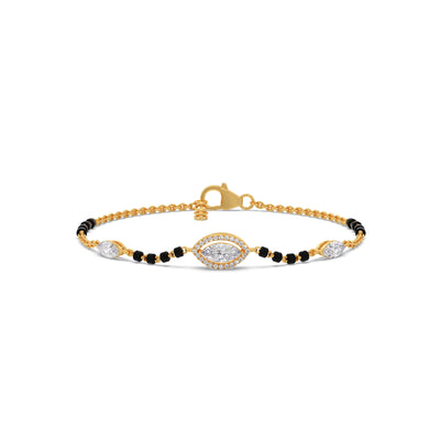 Marquise and Round Diamond Mangalsutra Bracelet