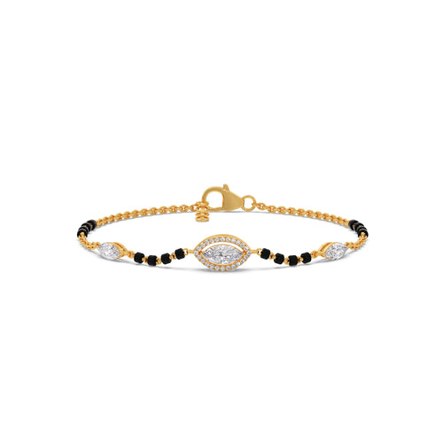 Marquise and Round Diamond Mangalsutra Bracelet