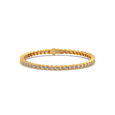 Marquise Cut Diamond Bezel Set Tennis Bracelet