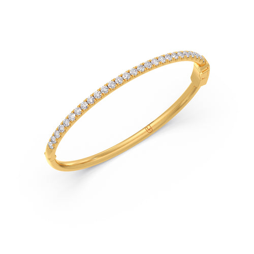 Round Diamond Prong Set Cuff Bracelet
