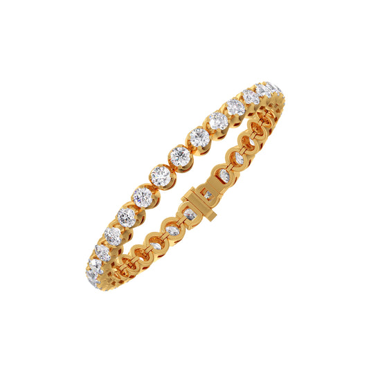 Lustre Round Diamond Bracelet - Yellow