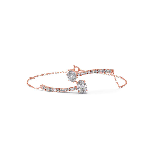Hexa Oval Diamond Chain Bracelet