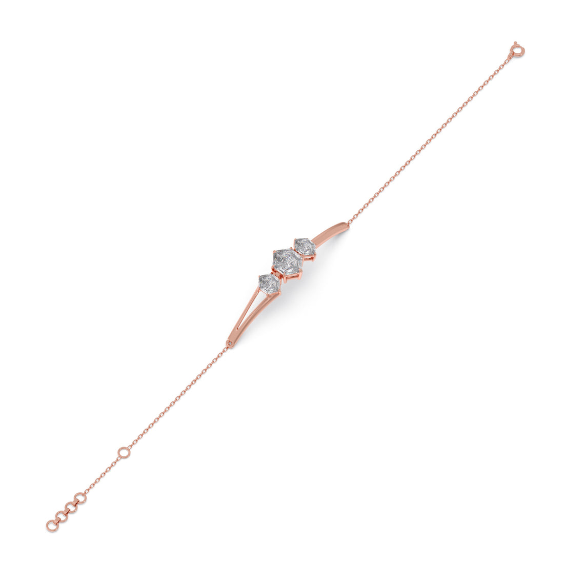 Hexa Trio Chain Bracelet