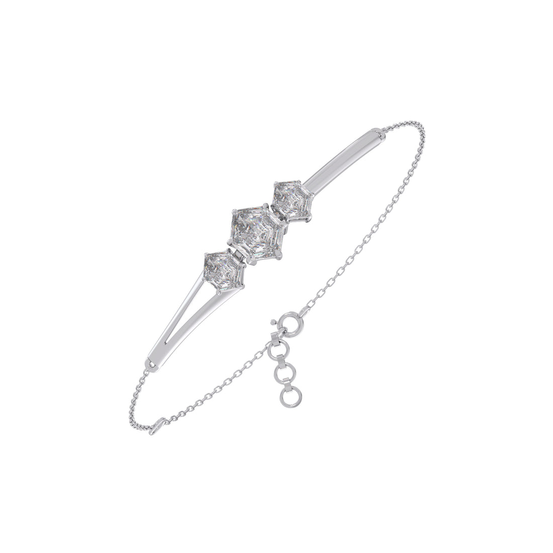 Hexa Trio Chain Bracelet