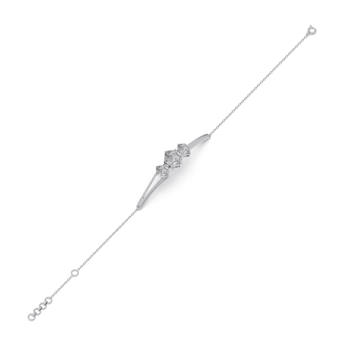 Hexa Trio Chain Bracelet