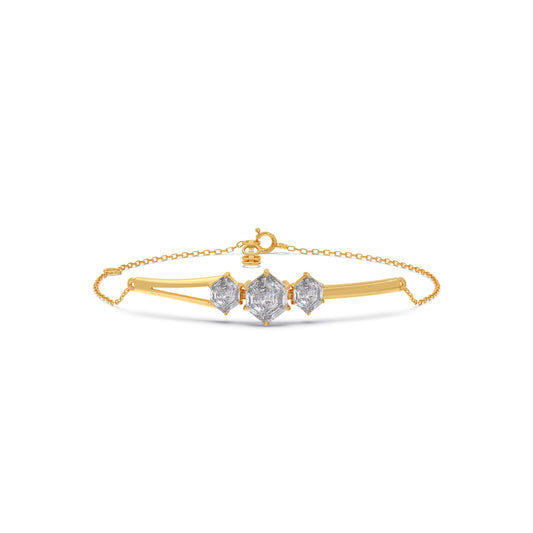 Hexa Trio Chain Bracelet