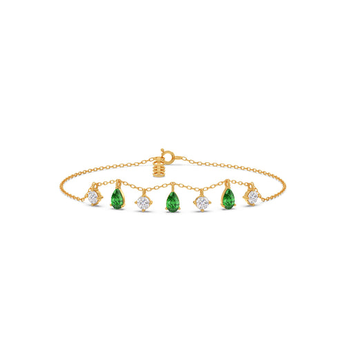 Verdant Sparkle Diamond Chain Bracelet