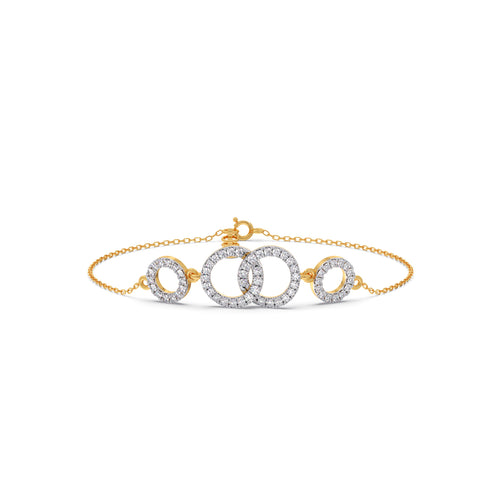 Circle Symphony Diamond Chain Bracelet