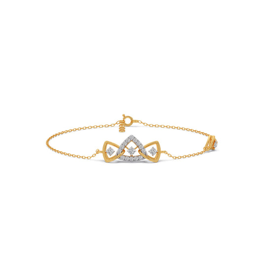Trilink Chain Bracelet - Yellow