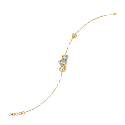 Trilink Chain Bracelet - Yellow