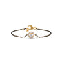 Halo Round Mangalsutra Bracelet