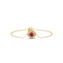 Red Cushion Halo Diamond Bracelet