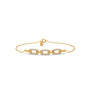 Golden Interlink Diamond Bracelet