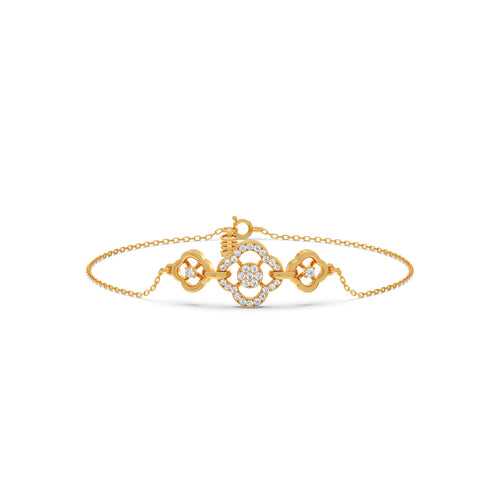 Clover Bloom Round Diamond Bracelet