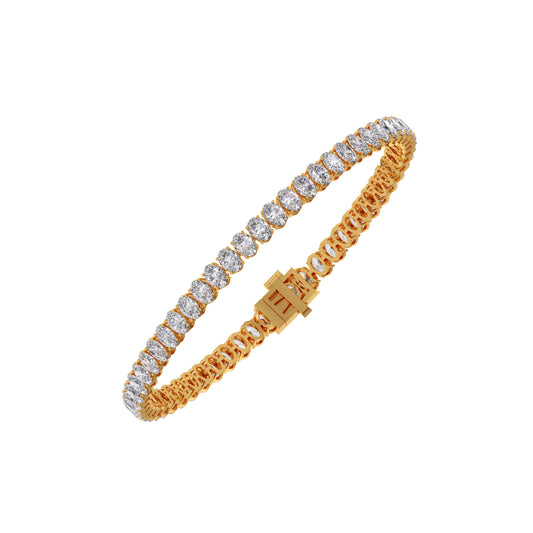 Endless Oval Tennis Bracelet - Yellow