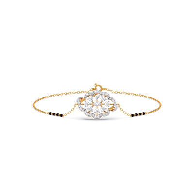 Amara Round Diamond Mangalsuta Bracelet
