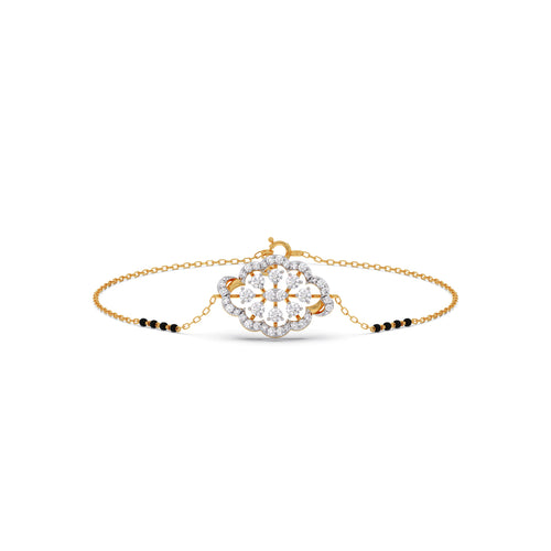 Amara Round Diamond Mangalsuta Bracelet
