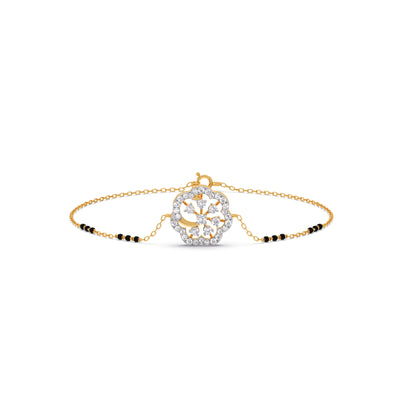 Snowflake Bloom Diamond Mangalsutra Bracelet